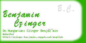 benjamin czinger business card